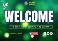 welcome to our church , church invitation Открытка template