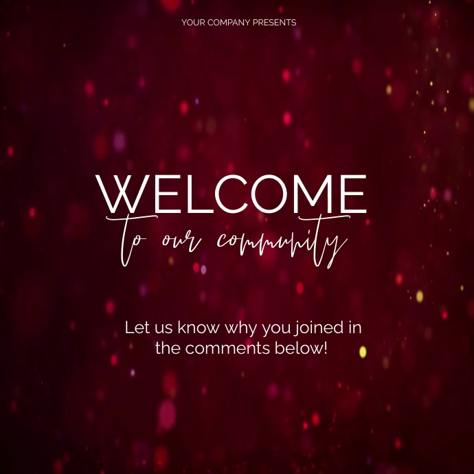 Welcome to our community Template | PosterMyWall