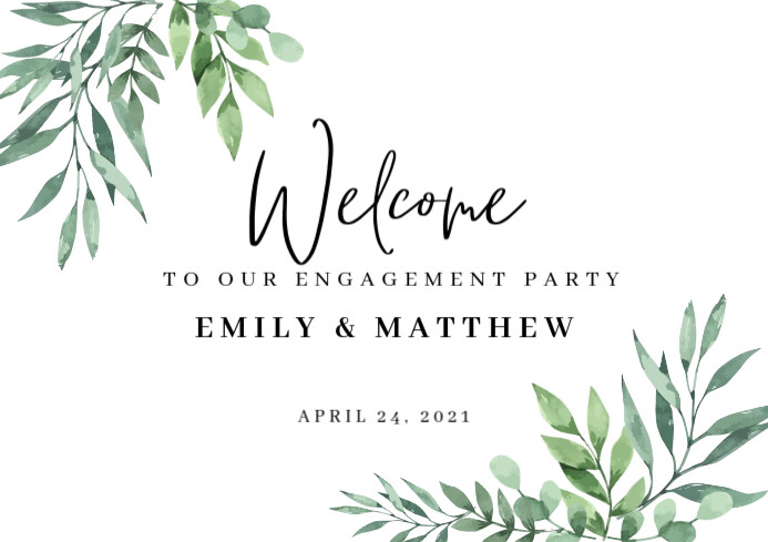 Welcome To Our Engagement Sign Template Postermywall Welcome To Our Engagement Sign Template Postermywall