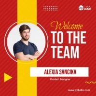 Welcome to our team greeting design Instagram Post template