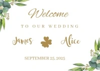 welcome to our wedding sign A2 template