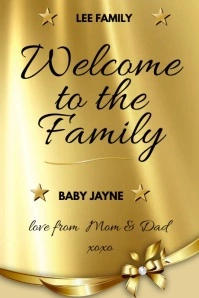 Welcome to the Family Póster template