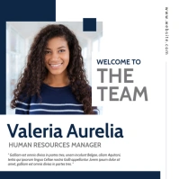 welcome to the team banner instagram post template