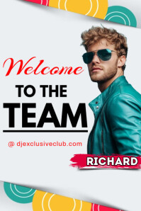 welcome to the team Plakat template
