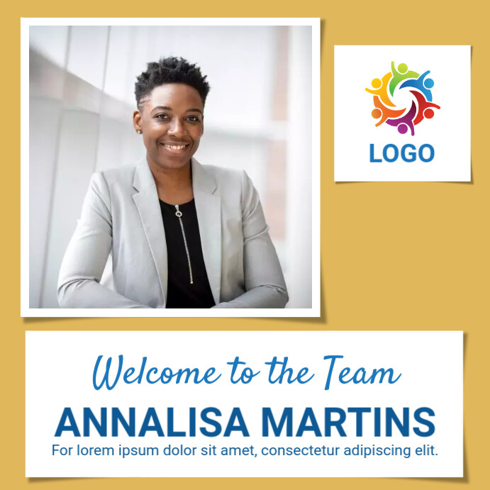 Welcome to the team Instagram Post template