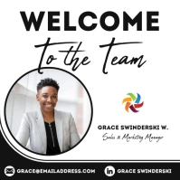 Welcome to the team flyer Publicación de Instagram template