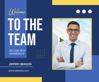 welcome to the team flyer Rectángulo Mediano template
