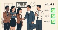 Welcome to The Team Illustration Facebook-Veranstaltungscover template
