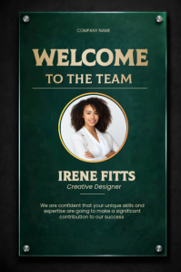Welcome To The Team Poster template