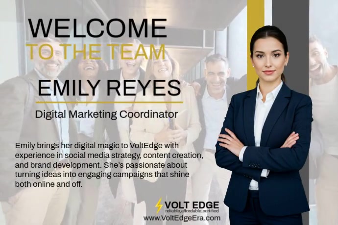 Welcome To The Team Template Poster