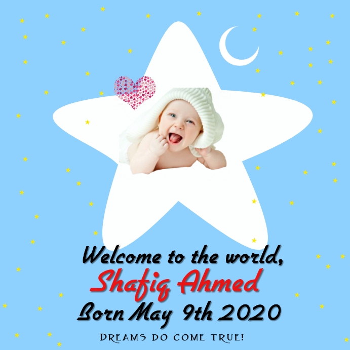 Welcome to the world, Instagram Post template