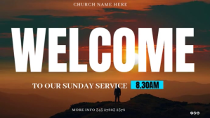 棕色 welcome video Digitalanzeige Template