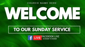 Hijau Church Service Welcome Præsentation Template