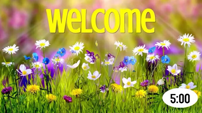 First Timer Welcome Design/animation Copy of Welcome video with timer | PosterMyWall