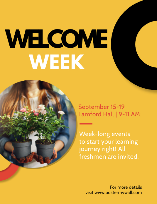 WELCOME WEEK Template | PosterMyWall