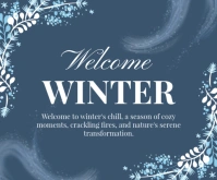 Welcome Winter Medium Rectangle template