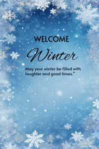 Welcome winter Poster template