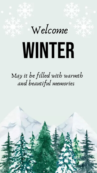 Welcome  Winter Instagram story template