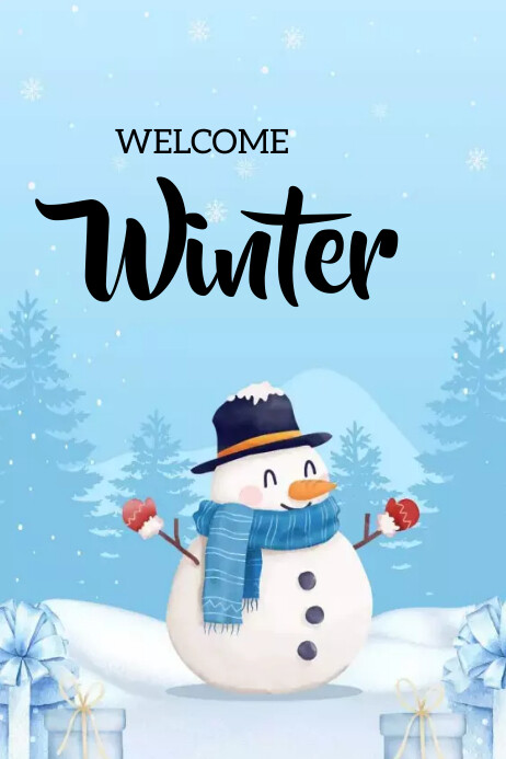 Welcome Winter Poster Design Template | PosterMyWall
