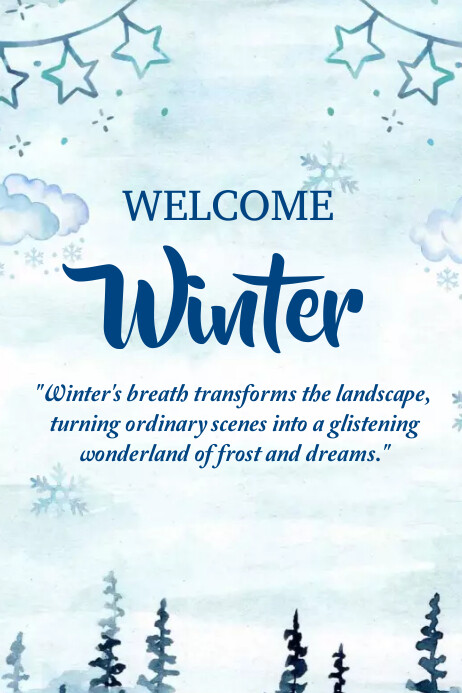Welcome Winter Poster Design Template | PosterMyWall