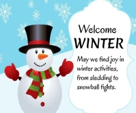 Welcome Winter Template 2025 Rectangle moyen