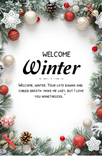 Welcome winter template 2025 Mezza pagina Wide