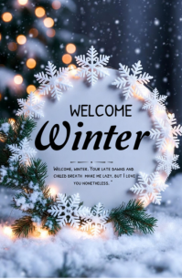 Welcome winter template 2025 Halve pagina breed