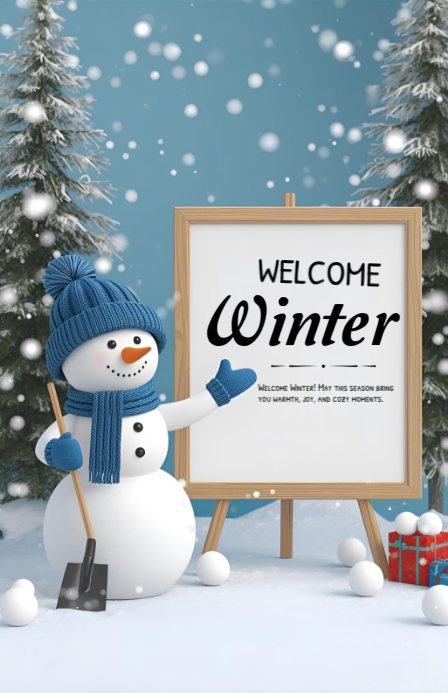 Welcome winter template 2025 Isigamu Sekhasi Ububanzi