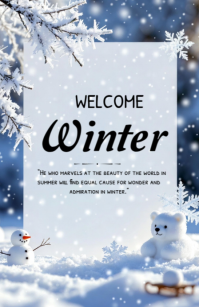 Welcome winter template 2025 Полстраницы широкого формата