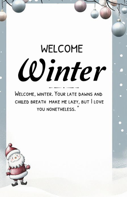 Welcome winter template 2026 | PosterMyWall