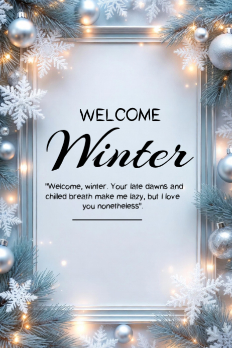 Welcome winter template 2026 | PosterMyWall