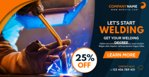 welding classes advertisement template design Facebook-annonce