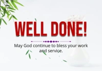 Well Done Card Template A2