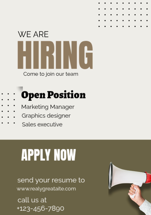 Well hire a new job posting Template | PosterMyWall
