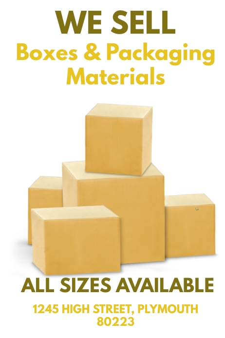 Sample Box Poster Well Sell Boxes poster Template | PosterMyWall
