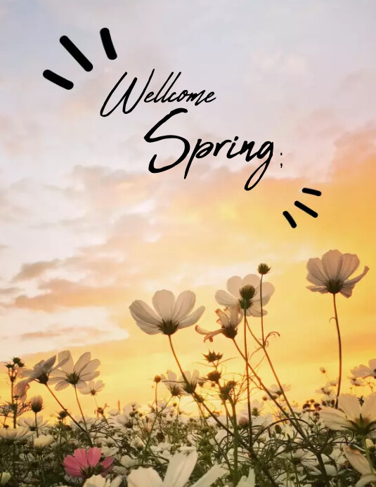 Spring Oline Wellcome spring online greeting cards Template | PosterMyWall