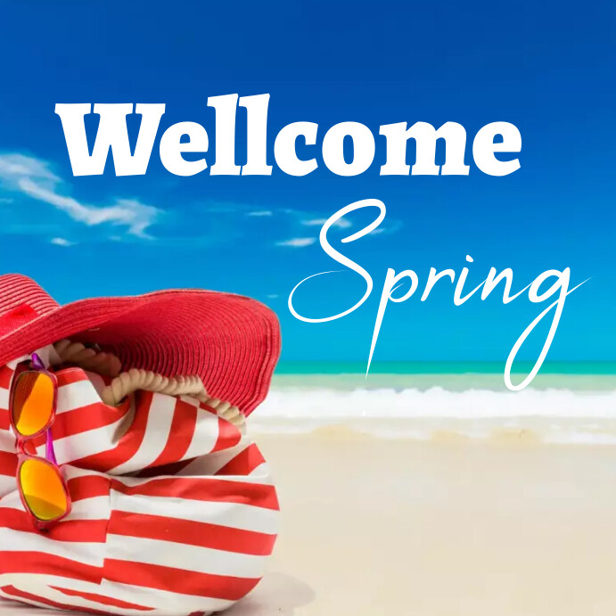 Spring Oline Plantilla de Wellcome spring online gretting card 2024 | PosterMyWall