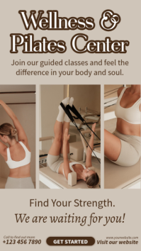 Wellness & Pilates Center Poster Instagram Story template