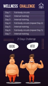 Wellness Challenge Calendar Instagram Story T template
