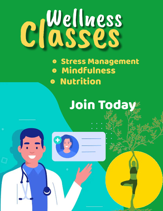 Copy of Wellness classes flyer template | PosterMyWall