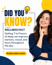 Branco Wellness Fact Instagram Portrait Template