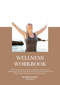 Wellness Workbook Magazine cover A4 template