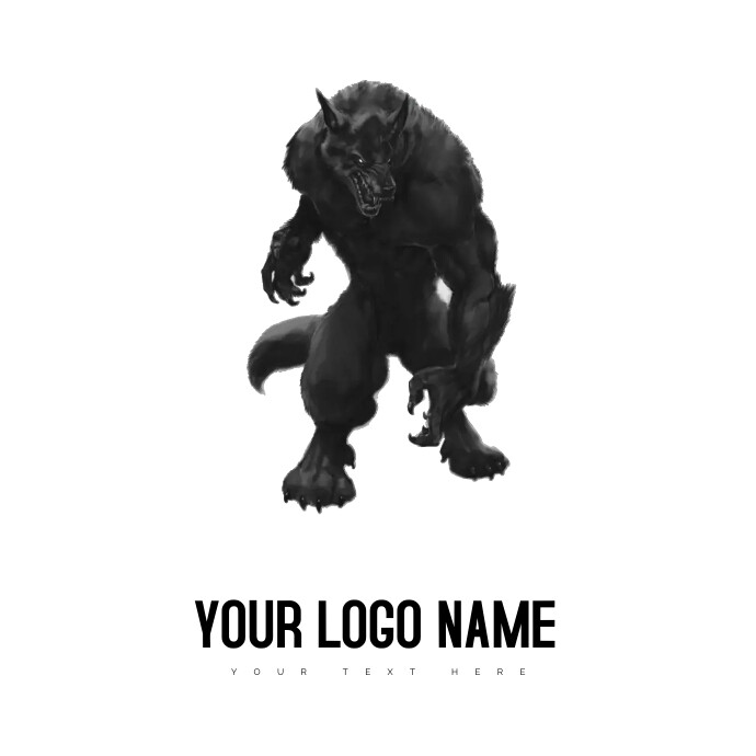 Werewolf: The Apocalypse Gray wolf Logotyp template