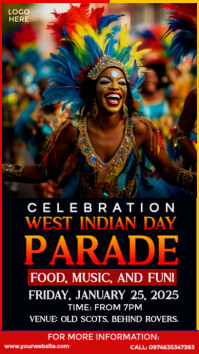 West Indian Day Parade Ad Instagram Story template