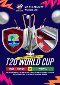 West Indies vs Nepal A4 template