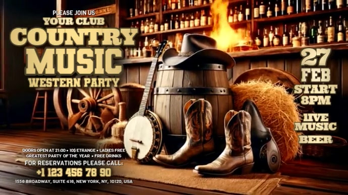 Western Country Template | PosterMyWall