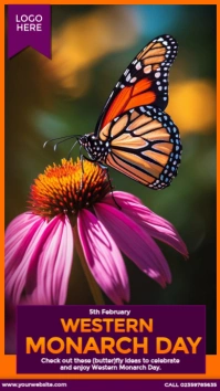 Western Monarch Day Design Instagram Story template
