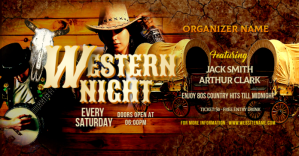 Western Night Facebook Shared Image template