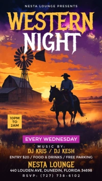 Western Night Instagram Story template