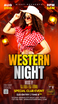 Western Party Flyer Instagram Story template
